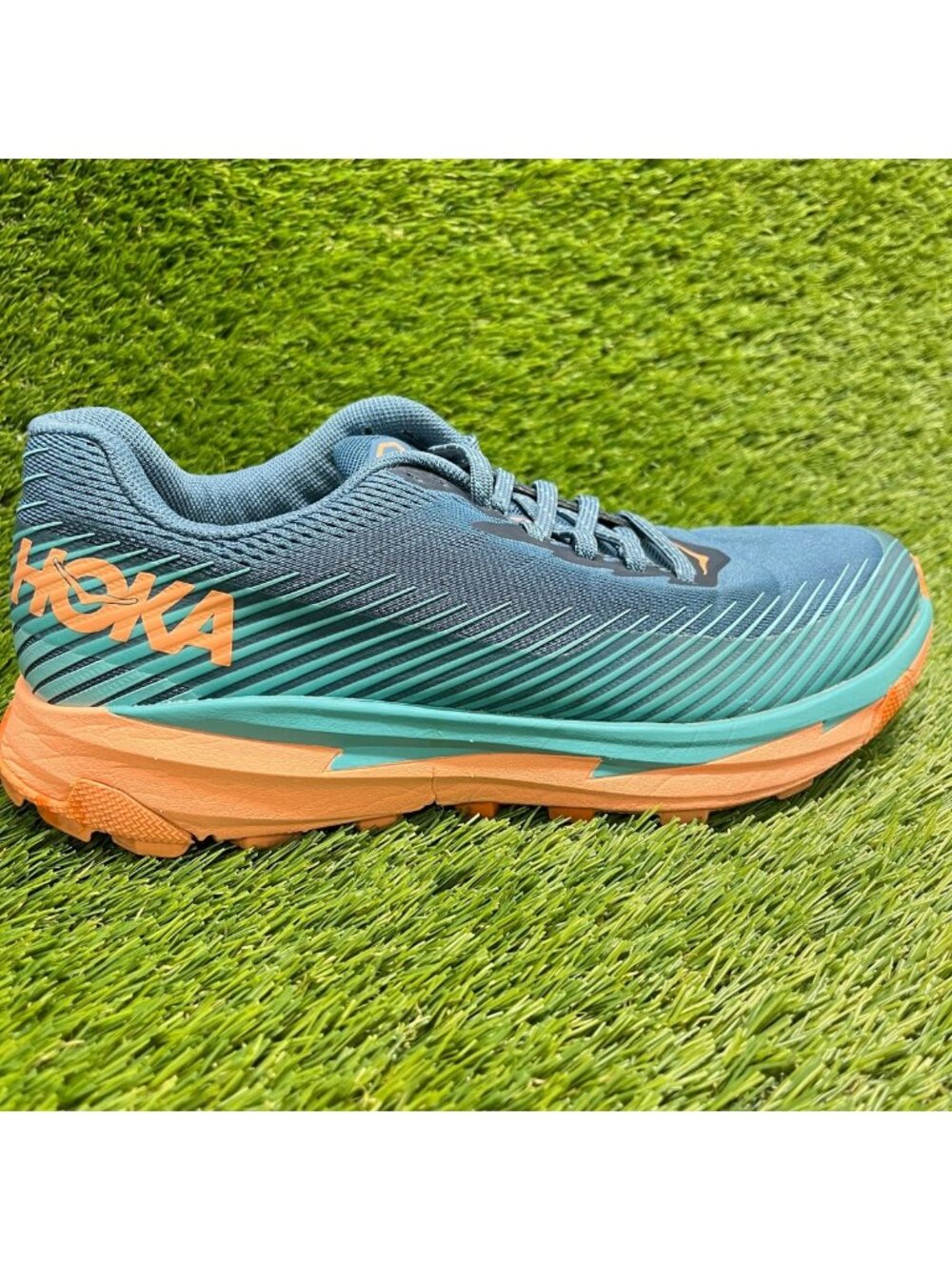Hoka One One Torrent 2 Womens Size 9 Blue Orange Athletic Running Shoes Sneakers